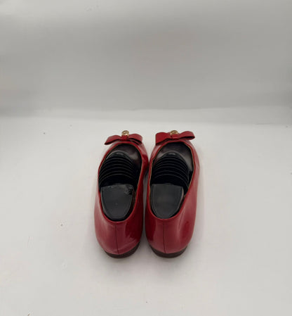 Michael Kors Red Patent Leather Ballet Flats