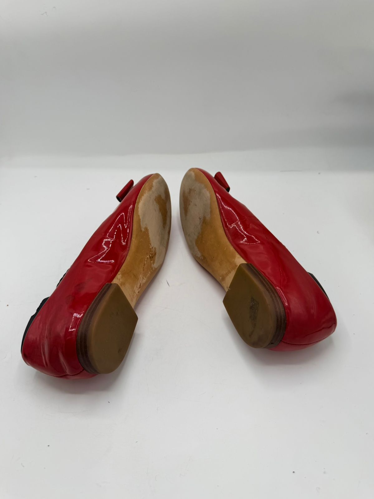 Michael Kors Red Patent Leather Ballet Flats