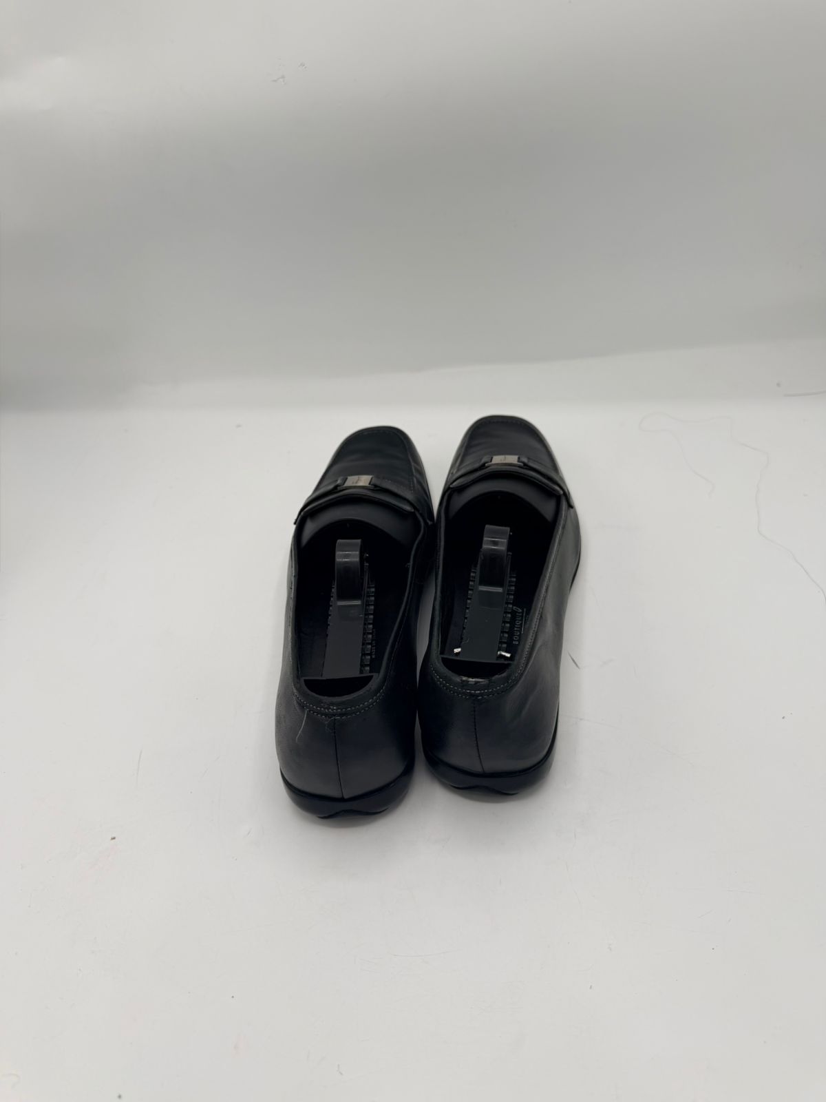 Salvatore Ferragamo Black Leather Gancini Loafers