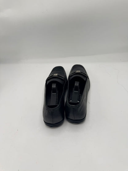 Salvatore Ferragamo Black Leather Gancini Loafers