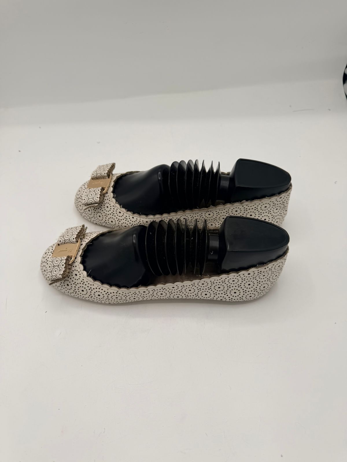 Salvatore Ferragamo Vara Ribbon Cutwork Ballet Flats