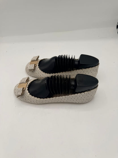 Salvatore Ferragamo Vara Ribbon Cutwork Ballet Flats