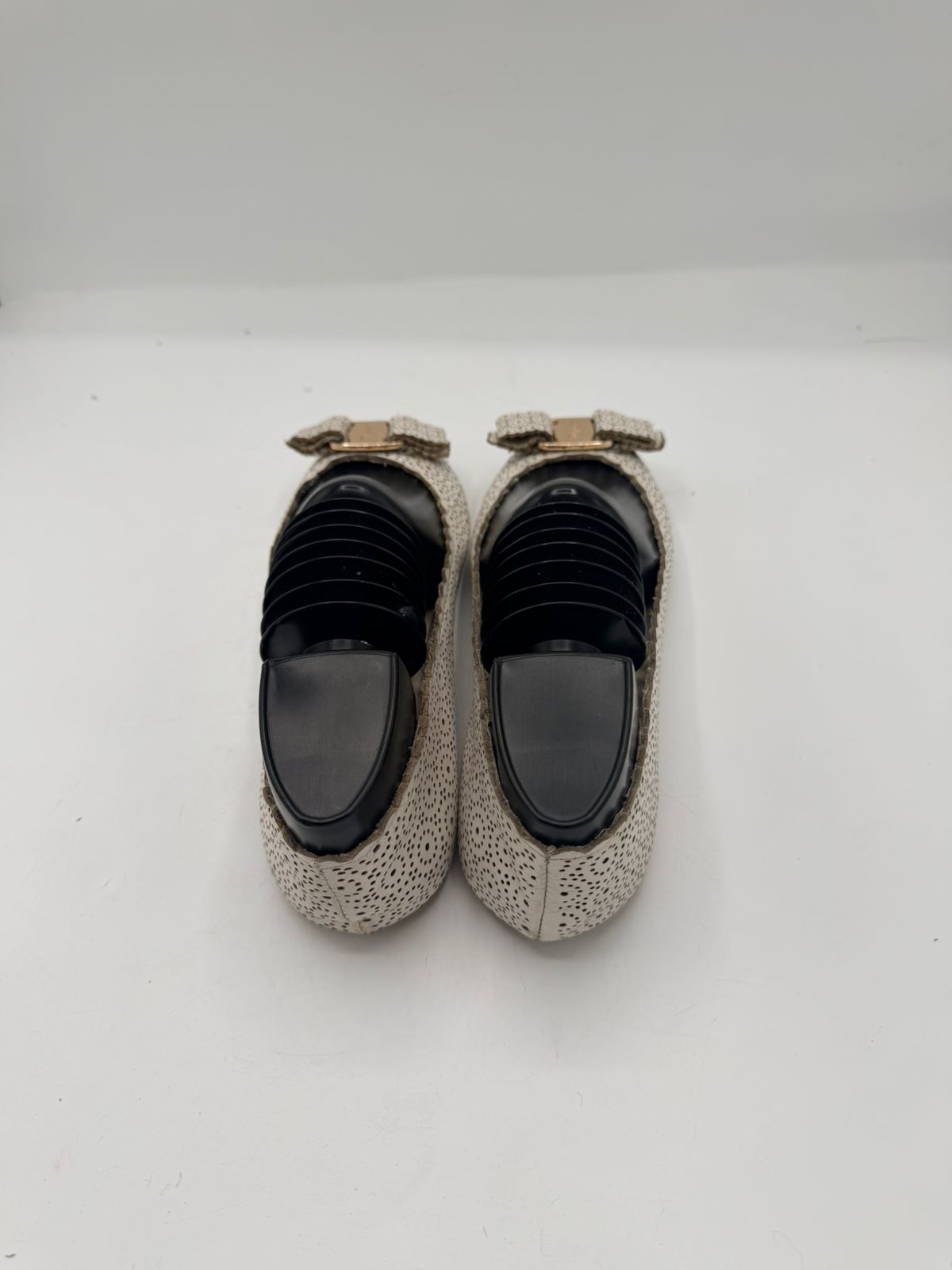 Salvatore Ferragamo Vara Ribbon Cutwork Ballet Flats