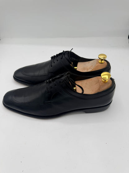Salvatore Ferragamo Men’s Black Leather Lace-Up Dress Shoes
