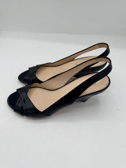 Prada Patent Leather Slingback Sandals