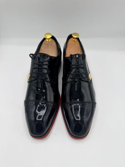 Versace Patent Leather Shoes with Medusa Emblem