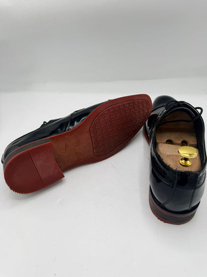 Versace Patent Leather Shoes with Medusa Emblem