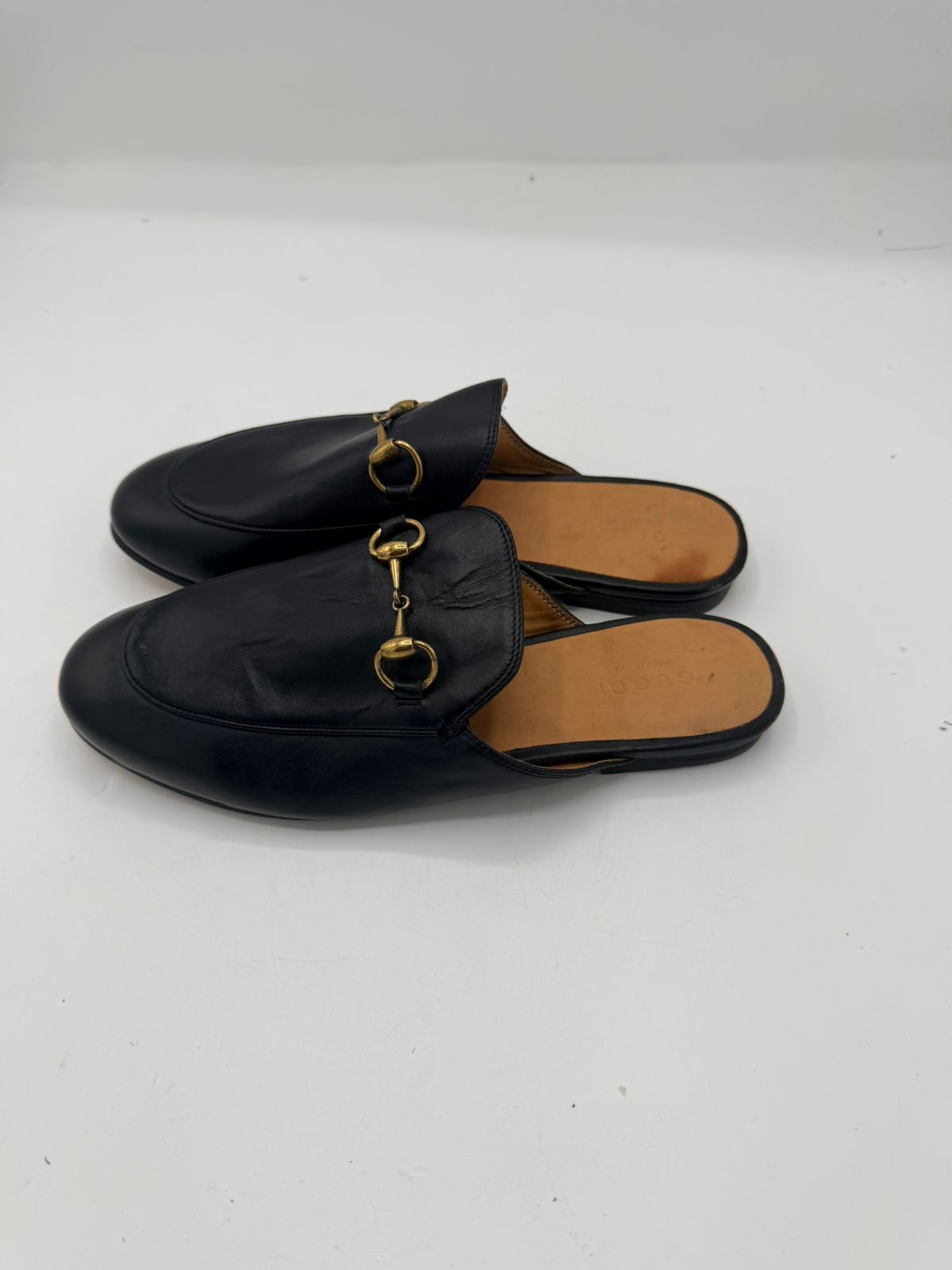 Gucci Princetown Leather Horsebit Mules