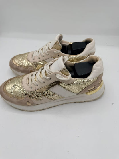Michael Kors Monroe Glitter Chain-Mesh Trainers