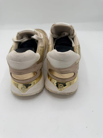 Michael Kors Monroe Glitter Chain-Mesh Trainers