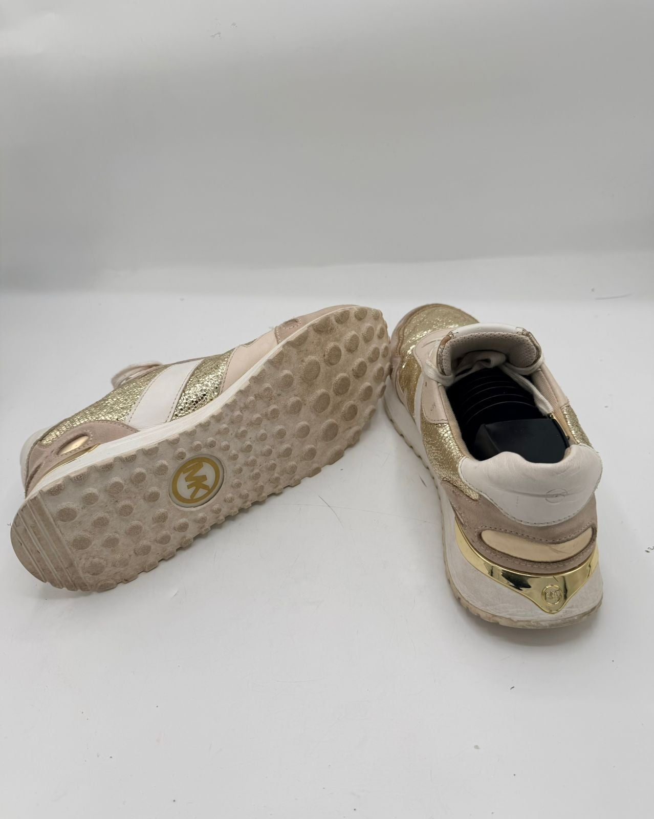 Michael Kors Monroe Glitter Chain-Mesh Trainers