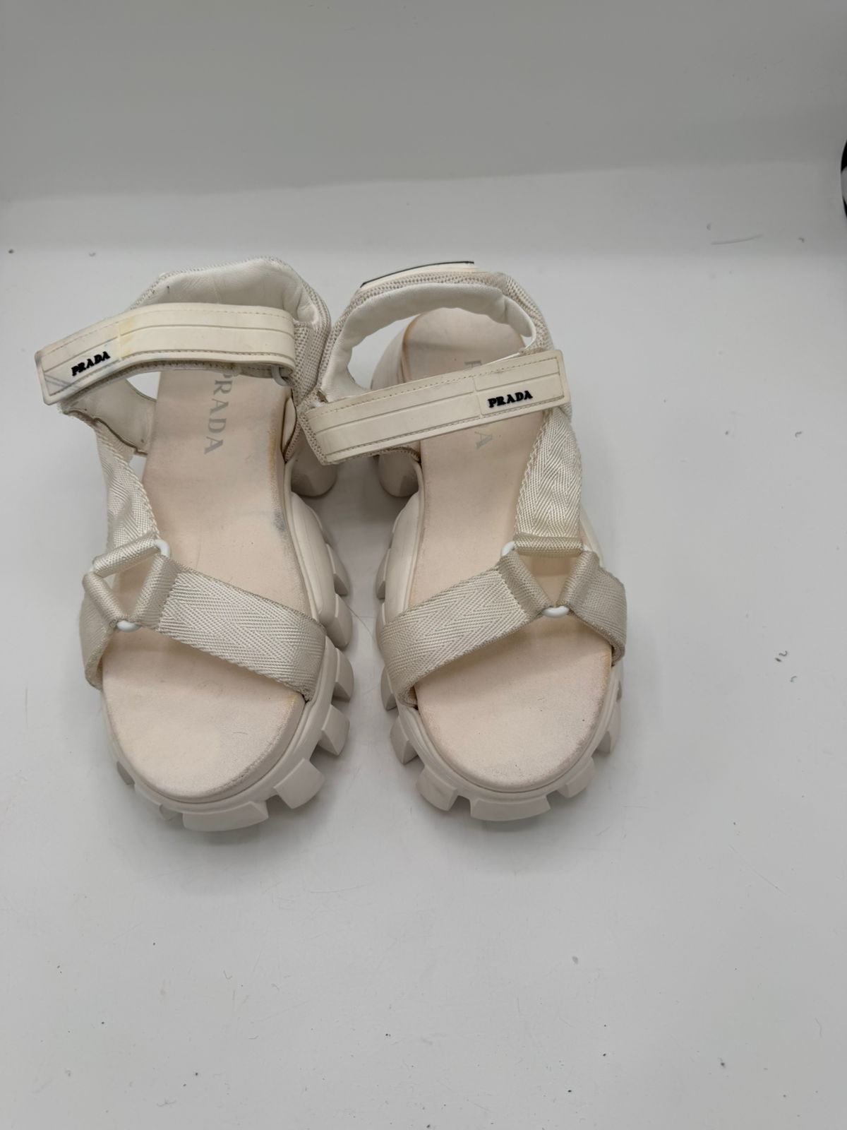 Prada Cloudbust Thunder White Sandals