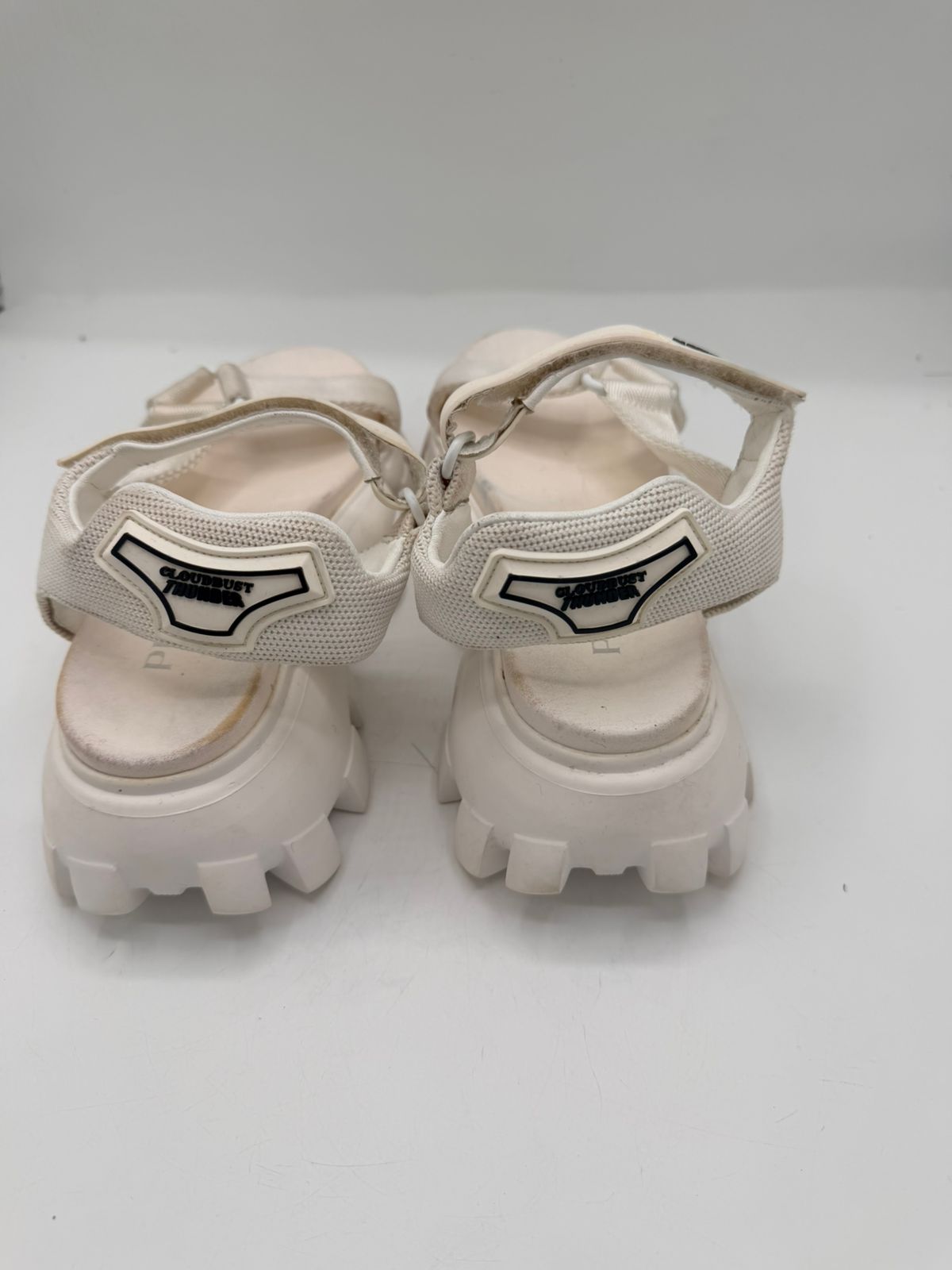 Prada Cloudbust Thunder White Sandals