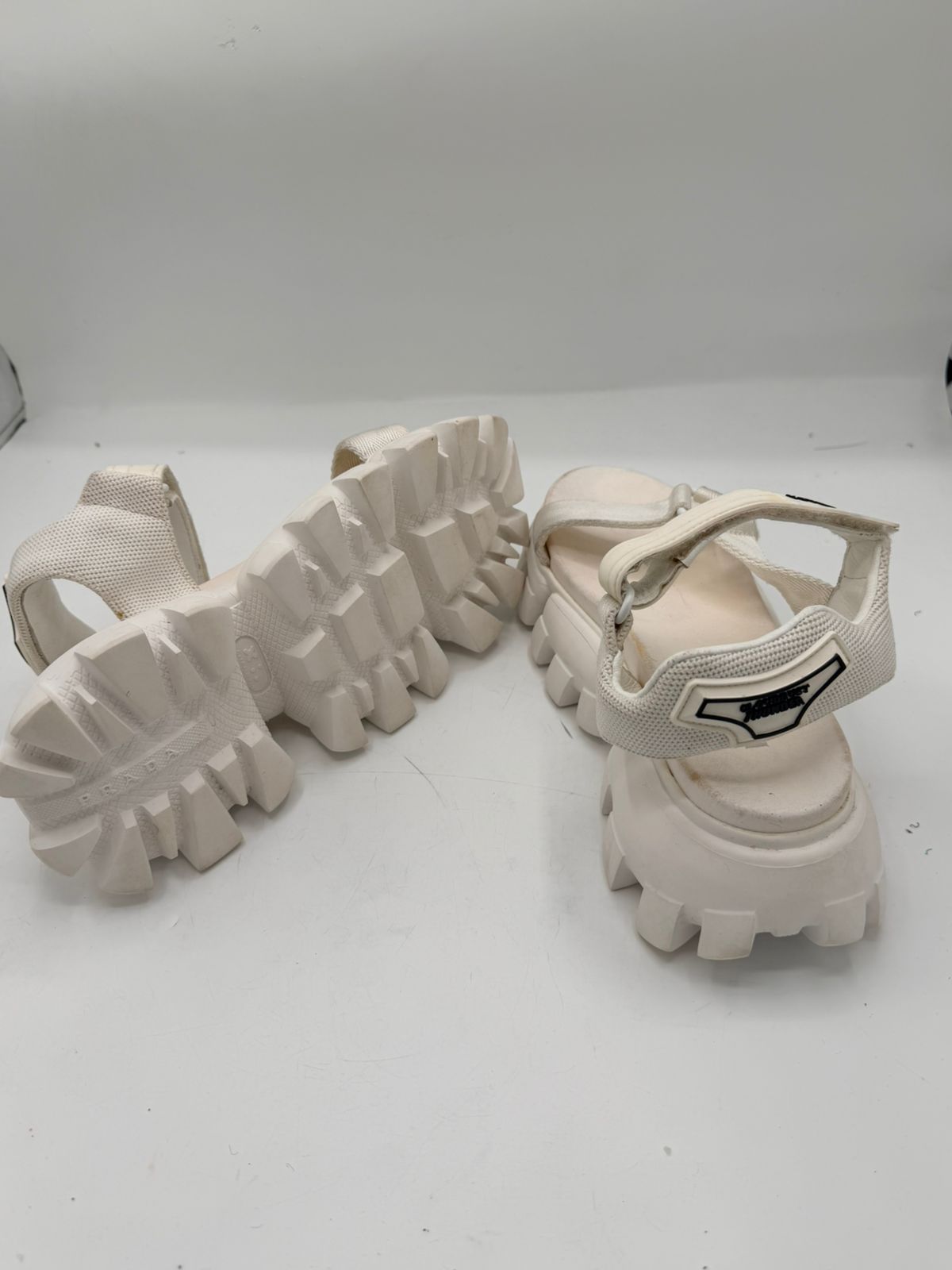 Prada Cloudbust Thunder White Sandals