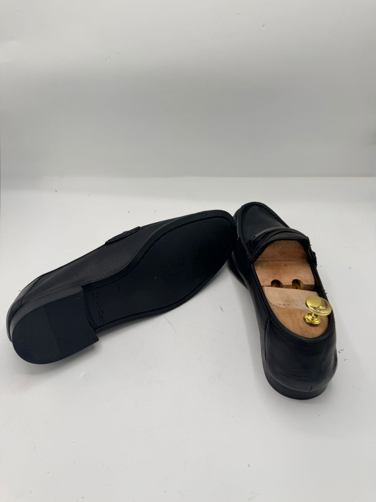 Calvin Klein Black Leather Loafers