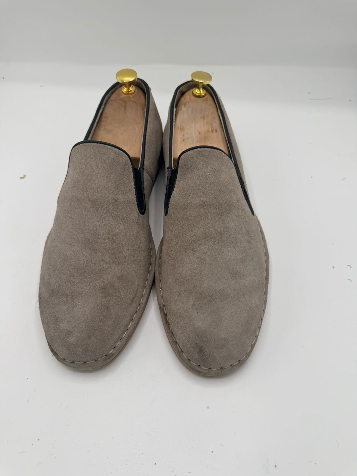 Calvin Klein Gray Suede Loafers