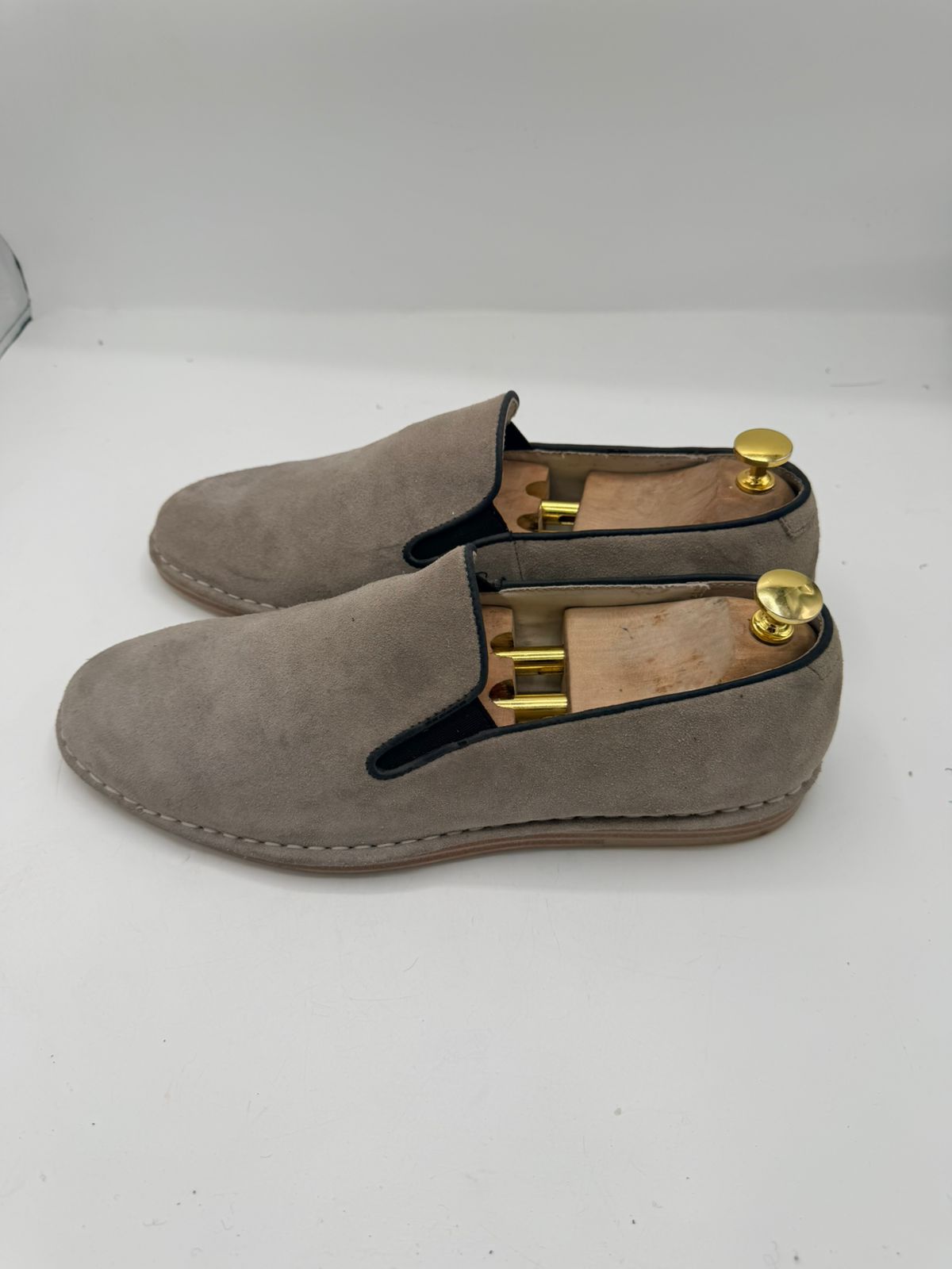 Calvin Klein Gray Suede Loafers