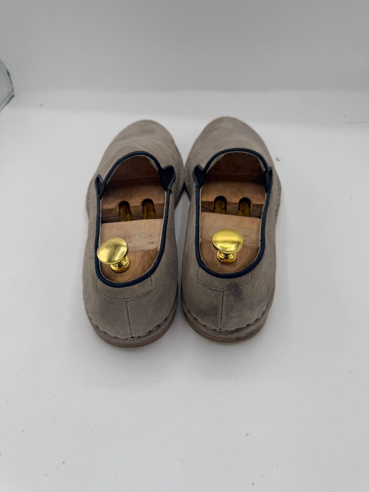 Calvin Klein Gray Suede Loafers