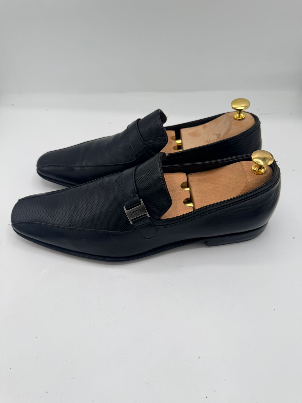 BOSS Black Leather Dress Loafers