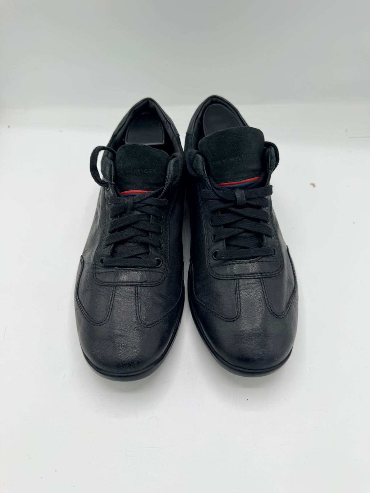 Tommy Hilfiger Black Leather & Suede Sneakers