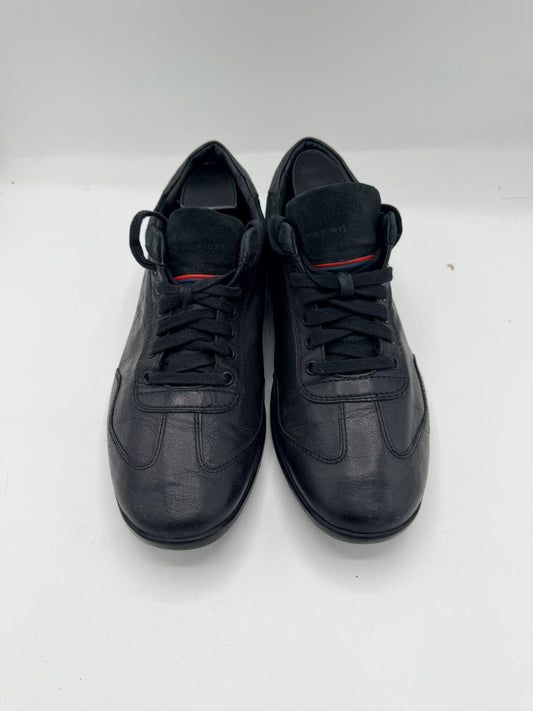 Tommy Hilfiger Black Leather & Suede Sneakers