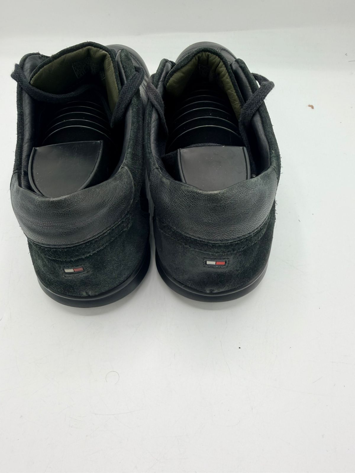 Tommy Hilfiger Black Leather & Suede Sneakers
