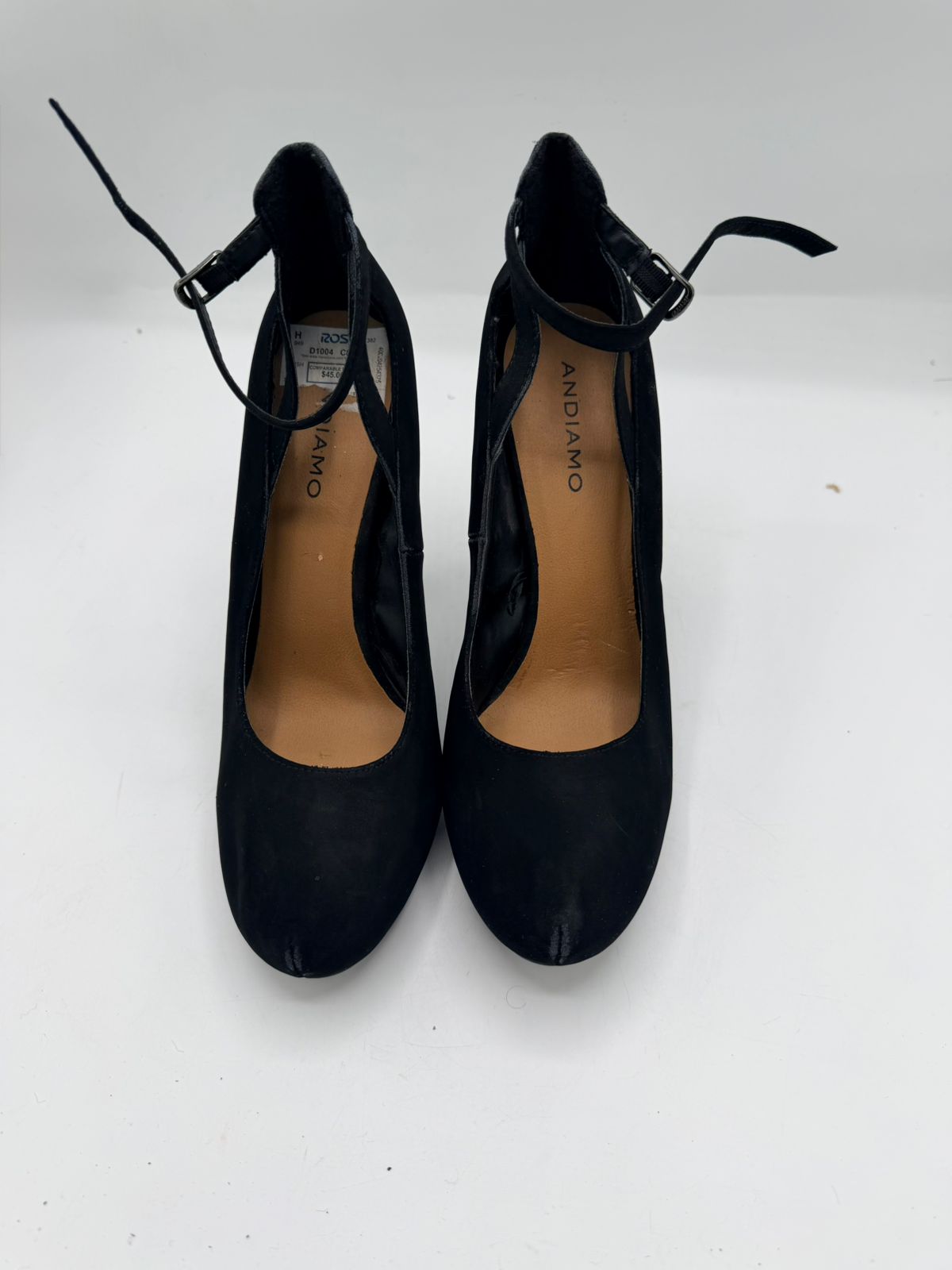 Andiamo Black Ankle-Strap High Heels