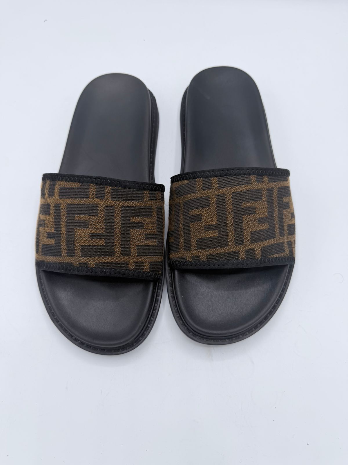 Fendi Jacquard Slides