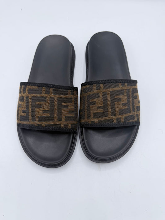 Fendi Jacquard Slides
