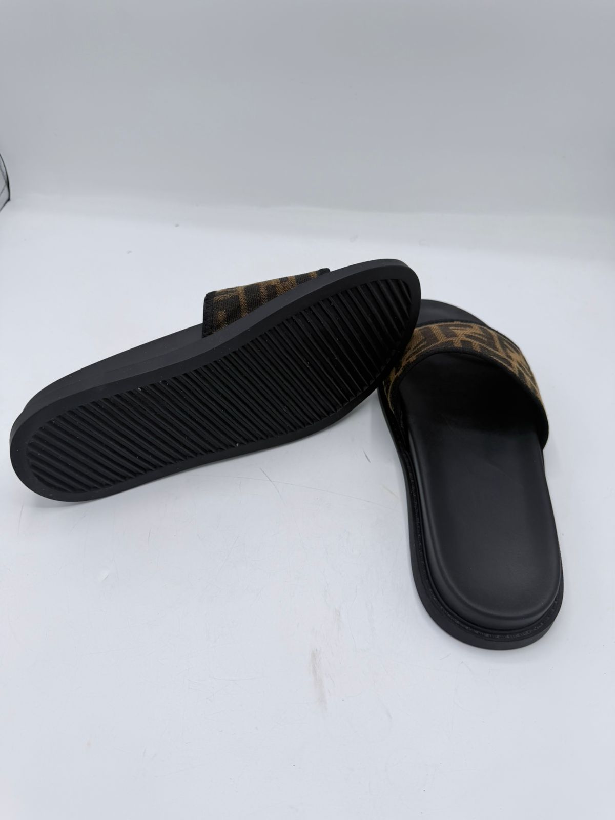 Fendi Jacquard Slides