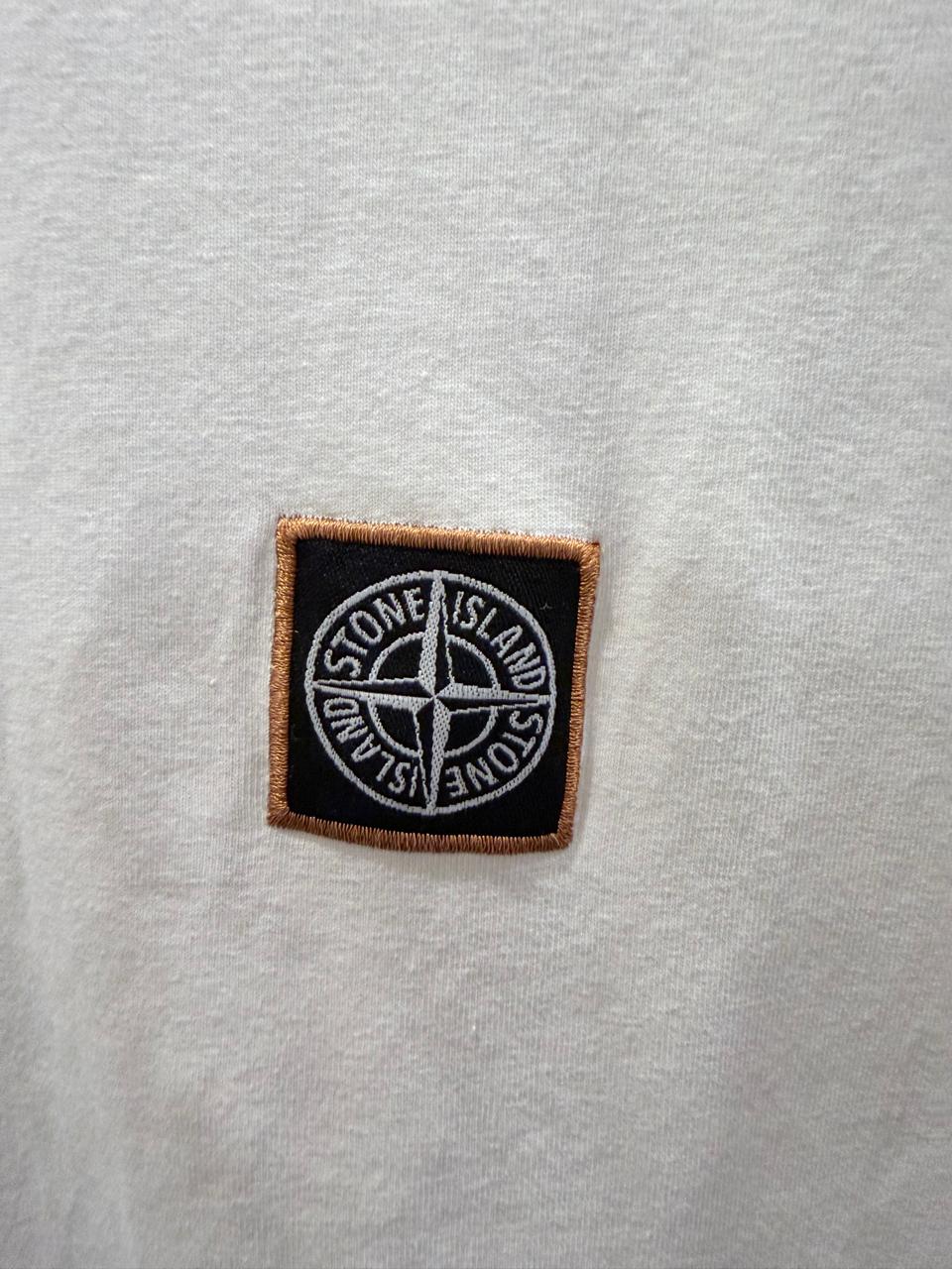 Stone Island White Cotton Jersey T-Shirt