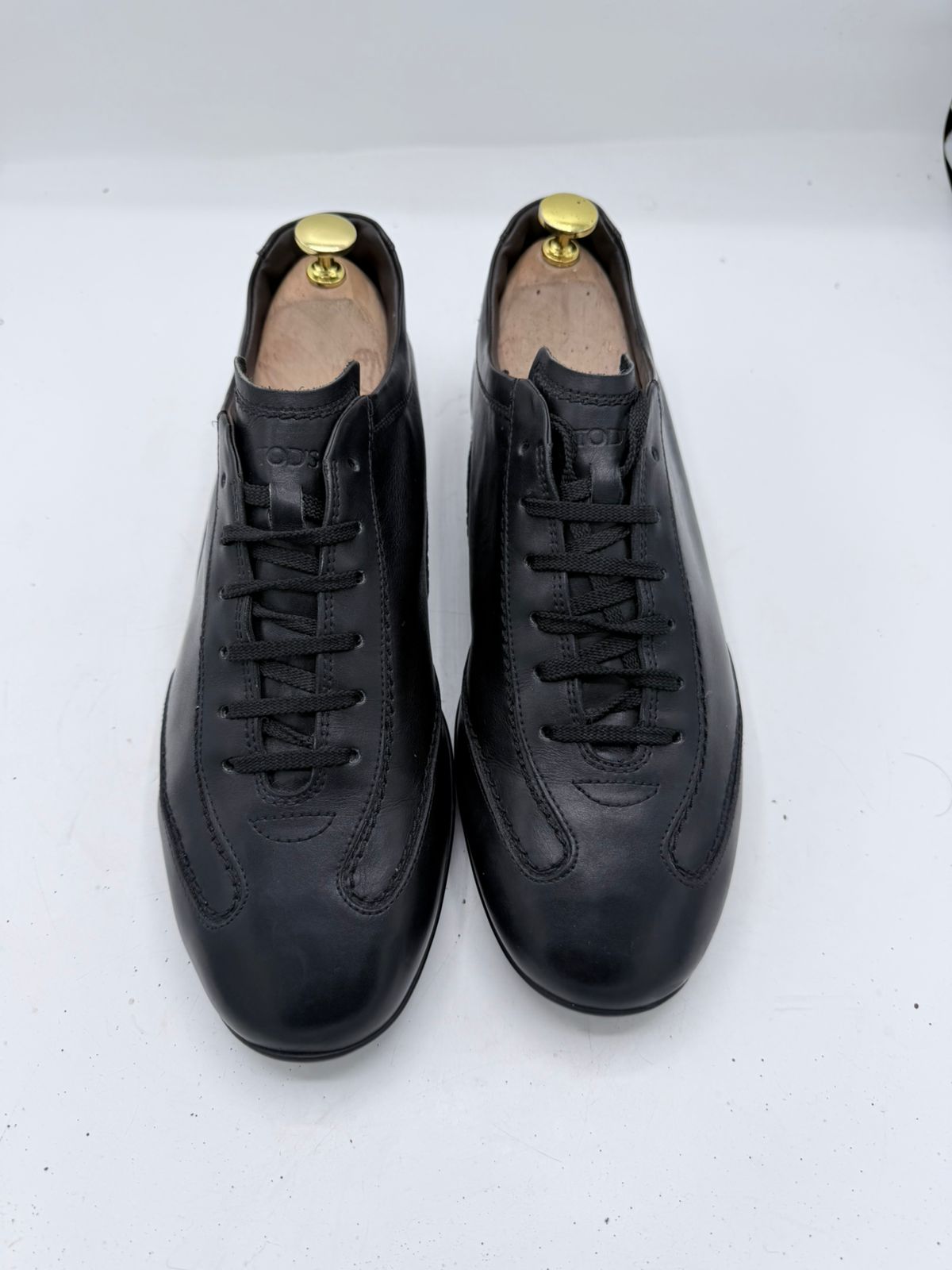 Tod’s Black Leather Low-Top Sneakers