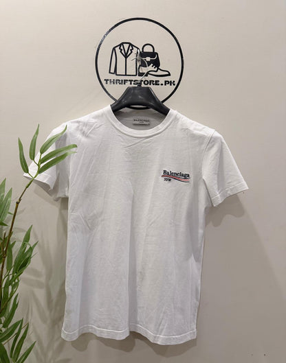 Balenciaga White Political Campaign T-Shirt
