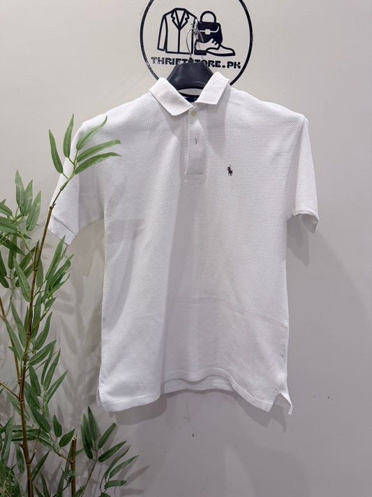 Polo Ralph Lauren White Cotton Piqué Polo Shirt