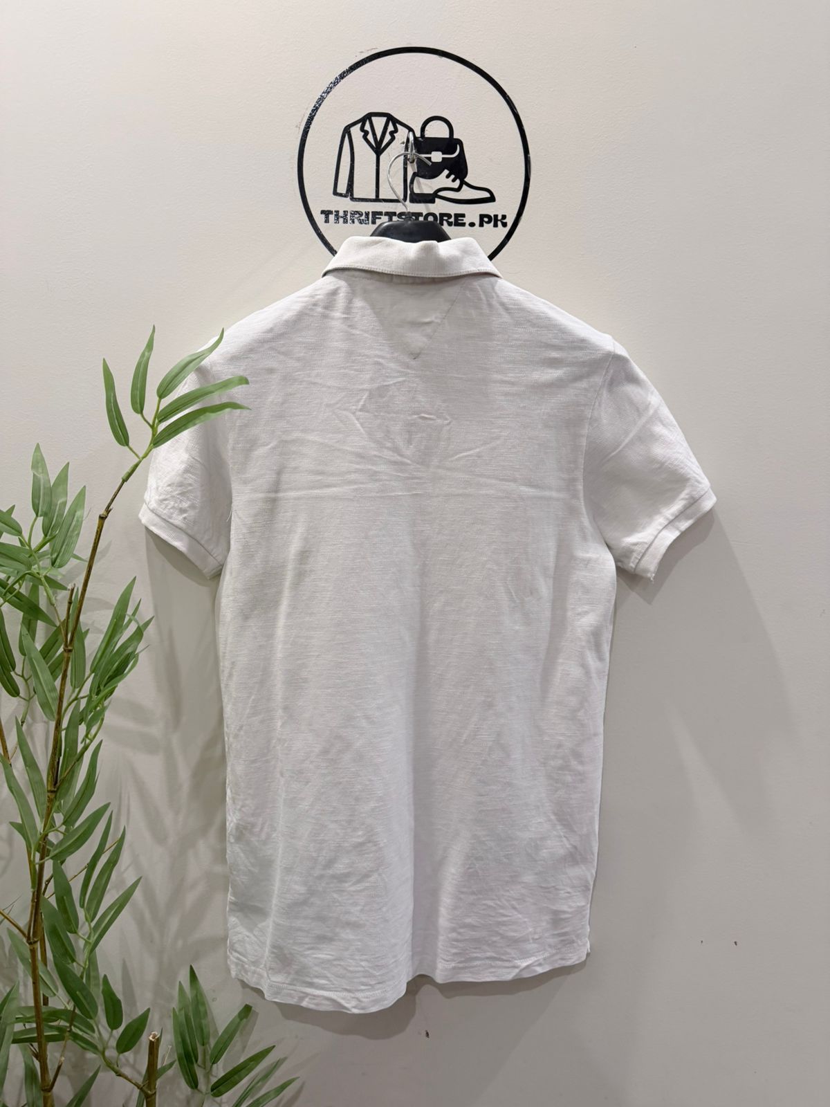 Tommy Hilfiger White Denim Polo Shirt