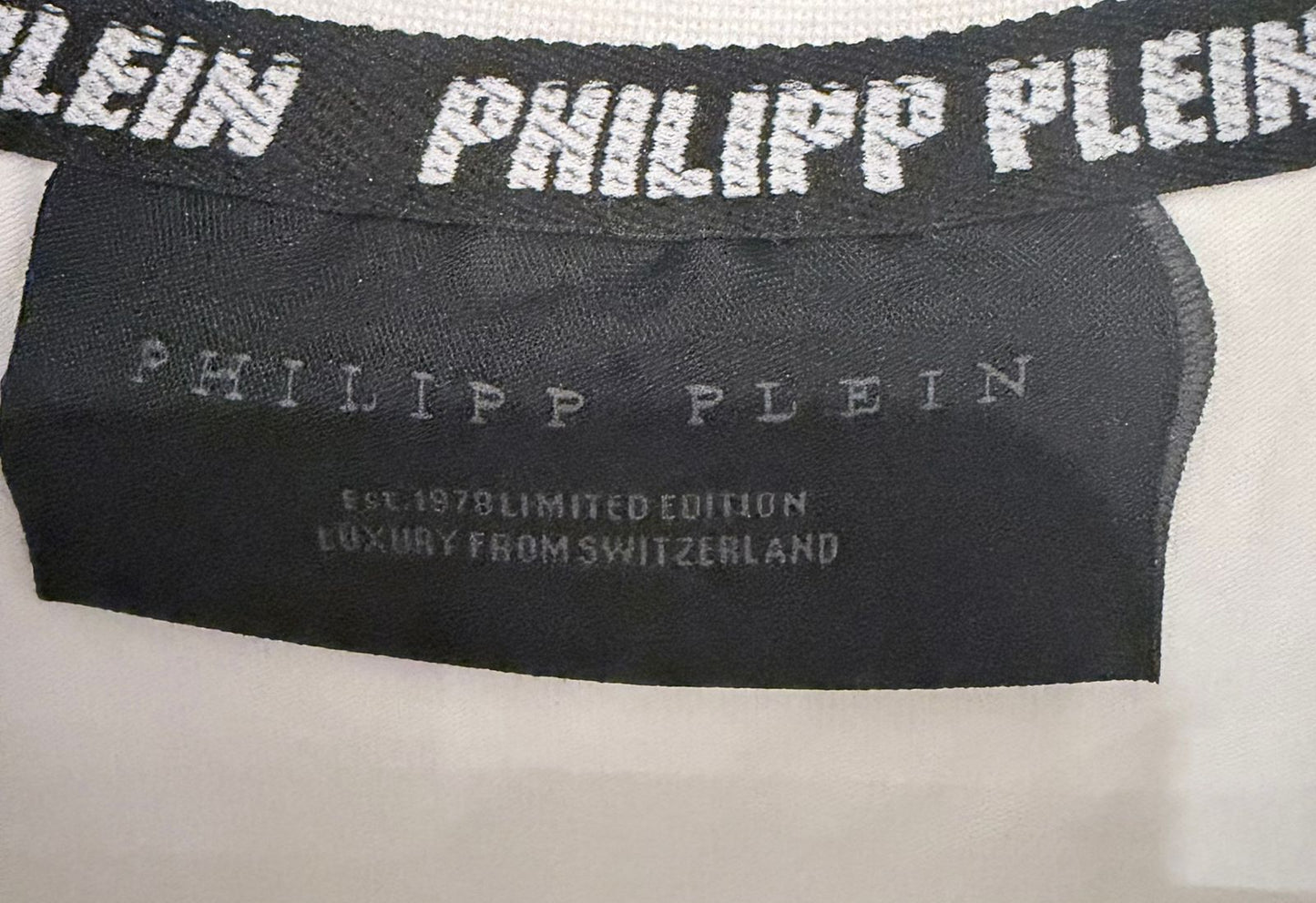 Philipp Plein White Cotton Skull & Crossbones T-Shirt