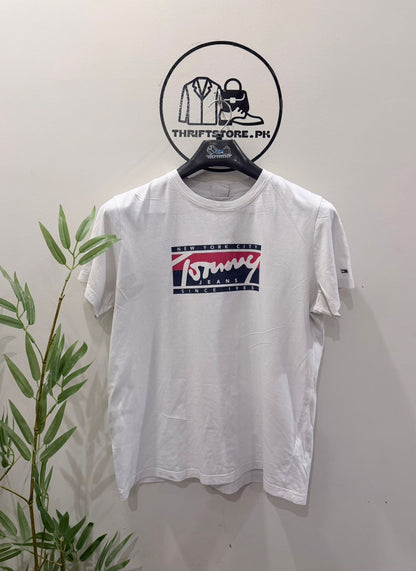 Tommy Jeans White Cotton “New York City” Graphic T-Shirt
