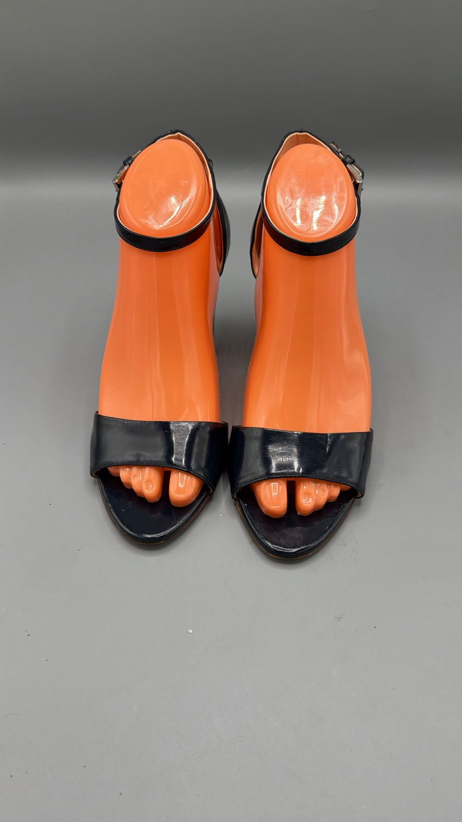 Prada Black Ankle Strap Heels