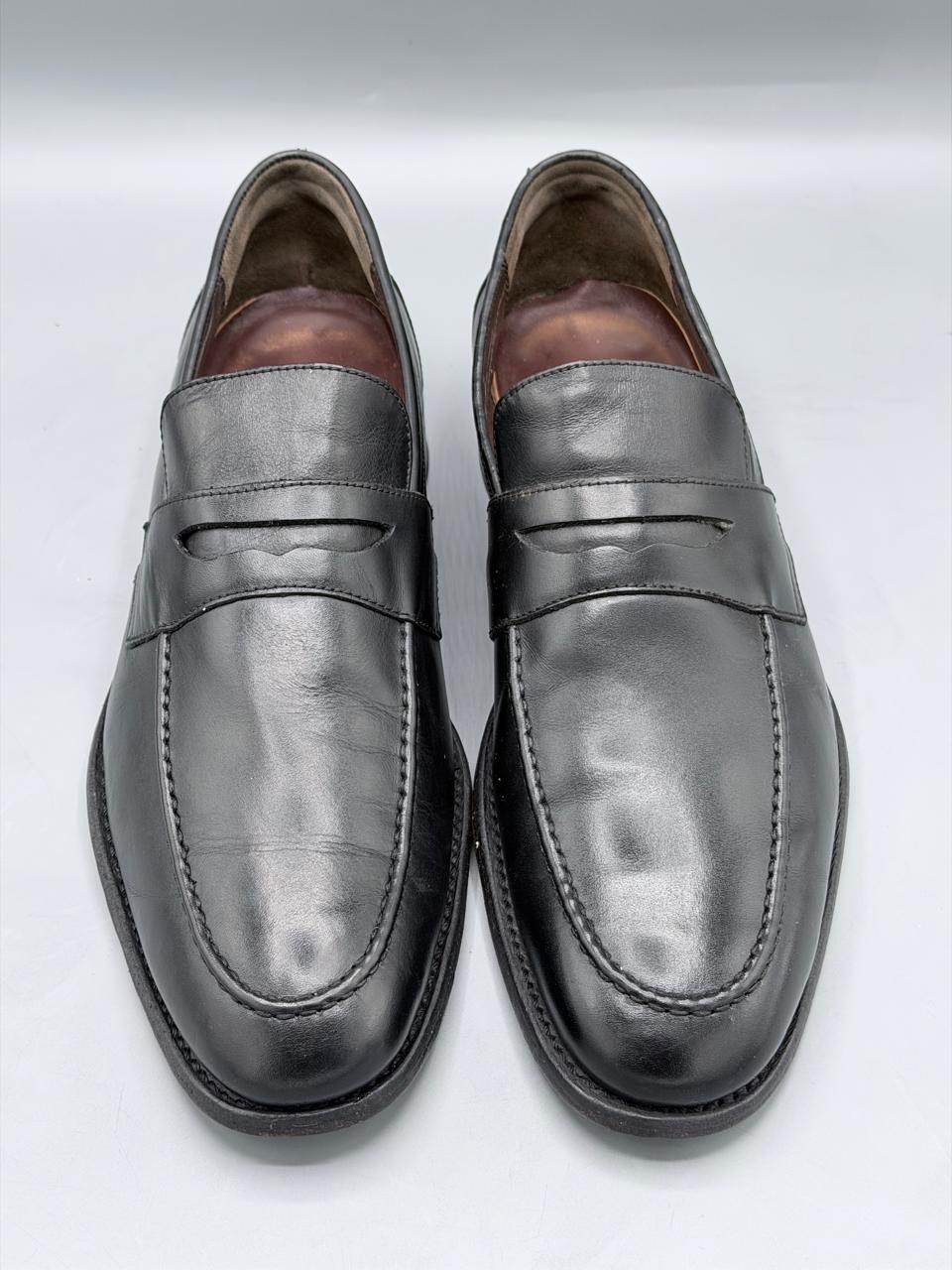 Boggi Milano Black Leather Loafers
