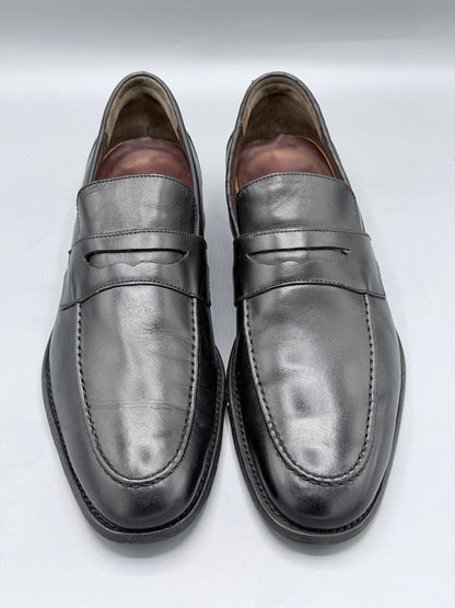 Boggi Milano Black Leather Loafers