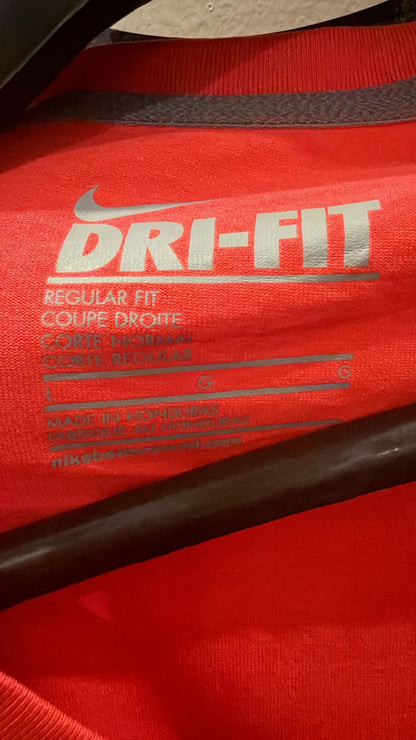 Nike Dri-FIT Orange V-Neck T-Shirt