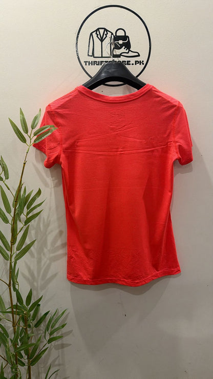 Nike Dri-FIT Orange V-Neck T-Shirt
