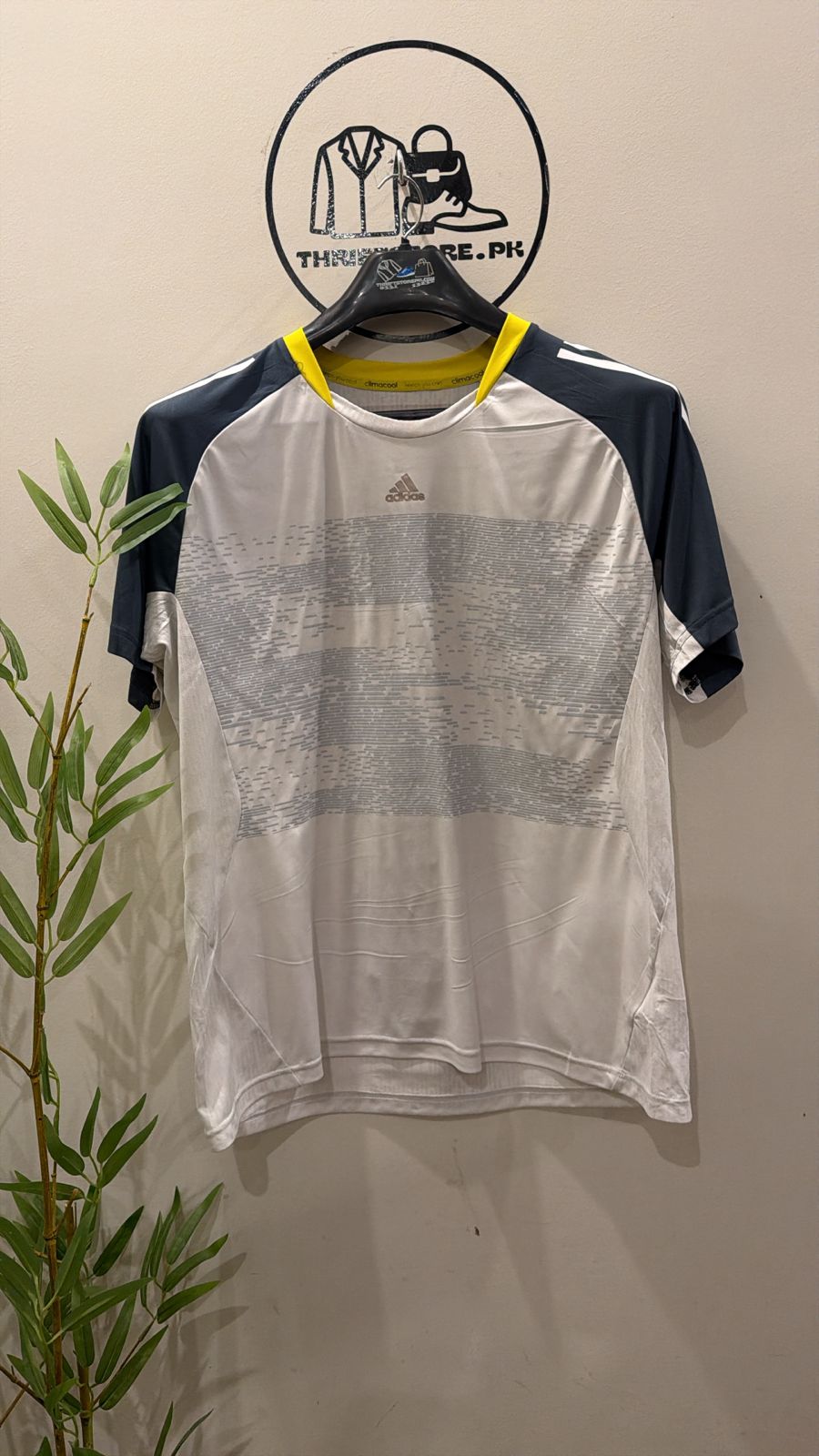 Adidas White & Grey Technical Sports T-Shirt