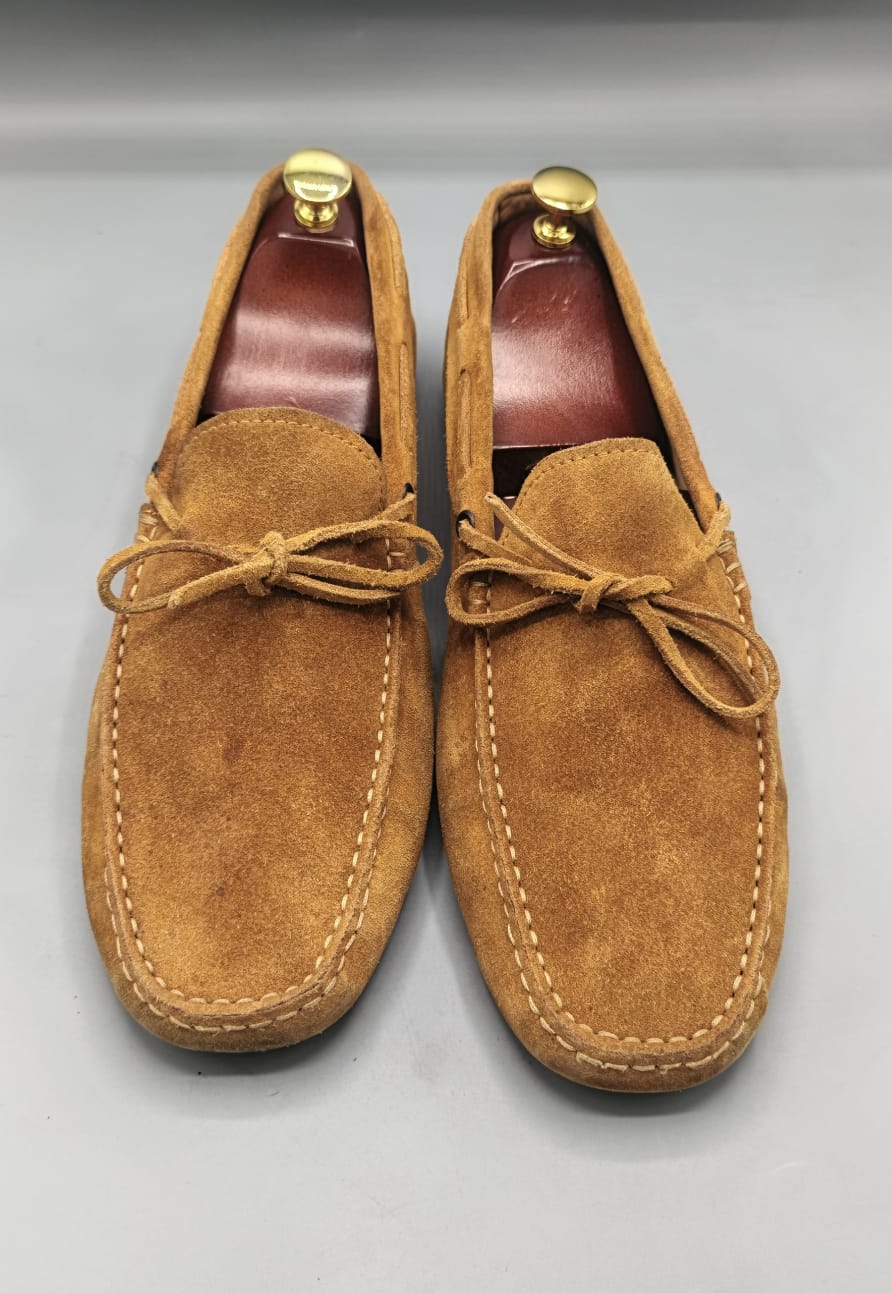 Tod’s Brown Suede Driver Loafers