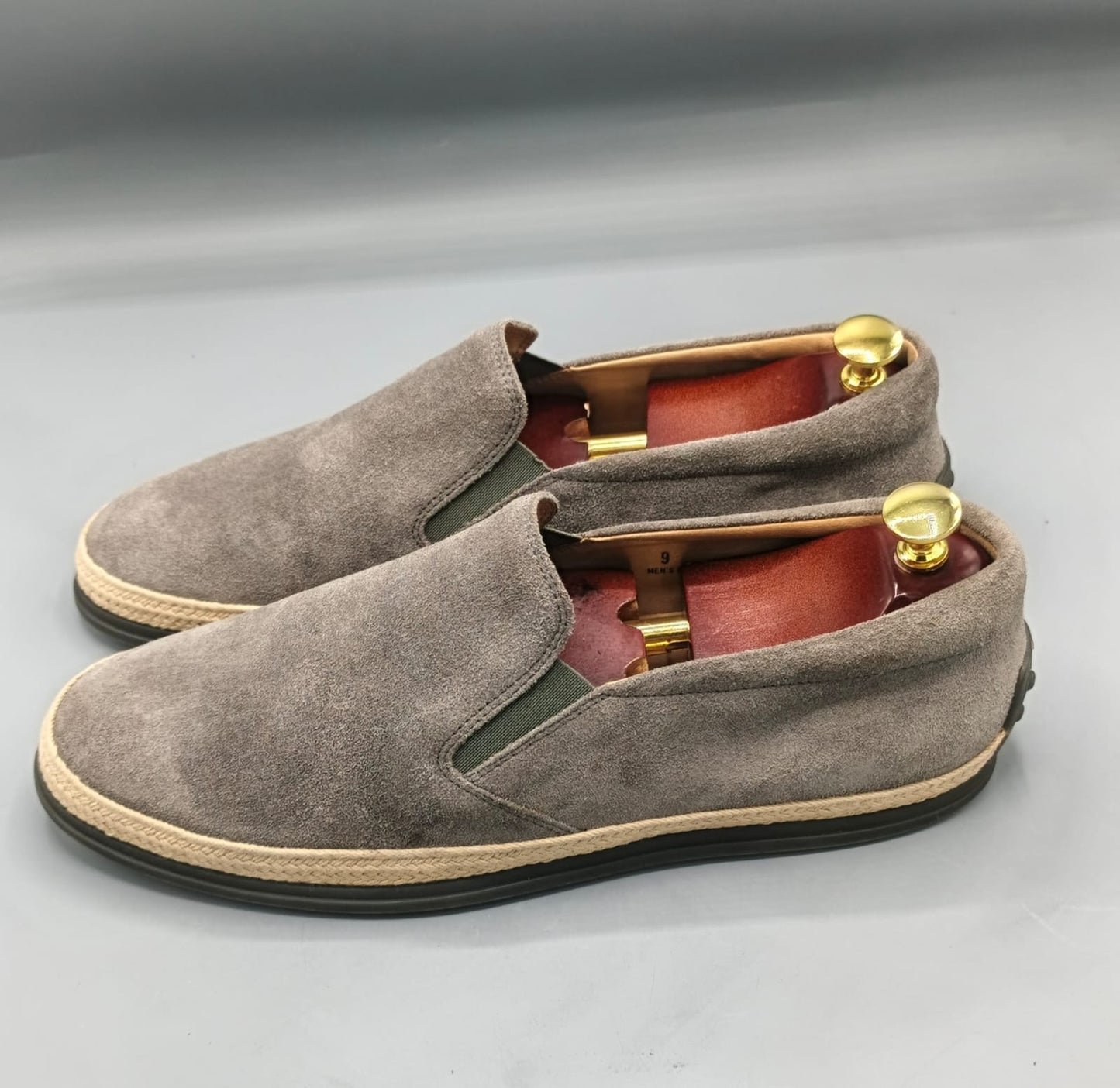 Tod’s Grey Suede Slip-On Loafers (TSPK 0002)