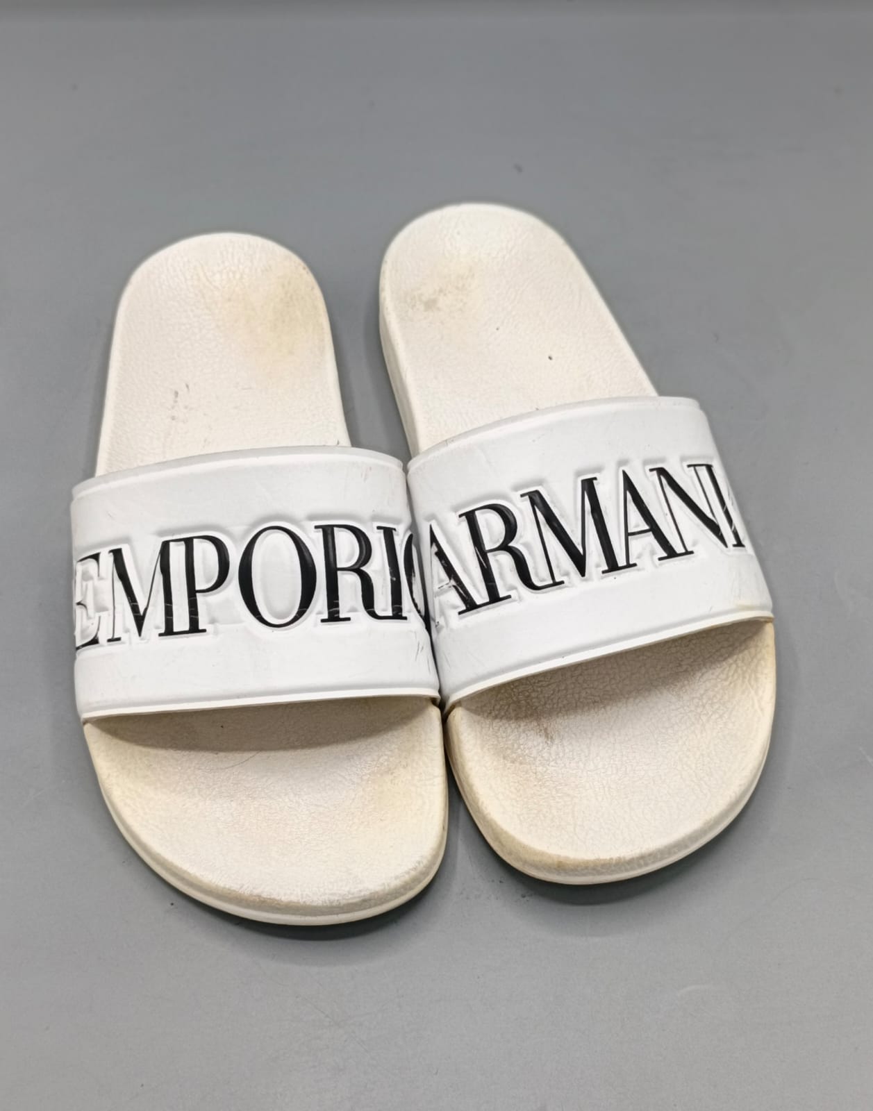 Emporio Armani EA7 White Logo Sliders