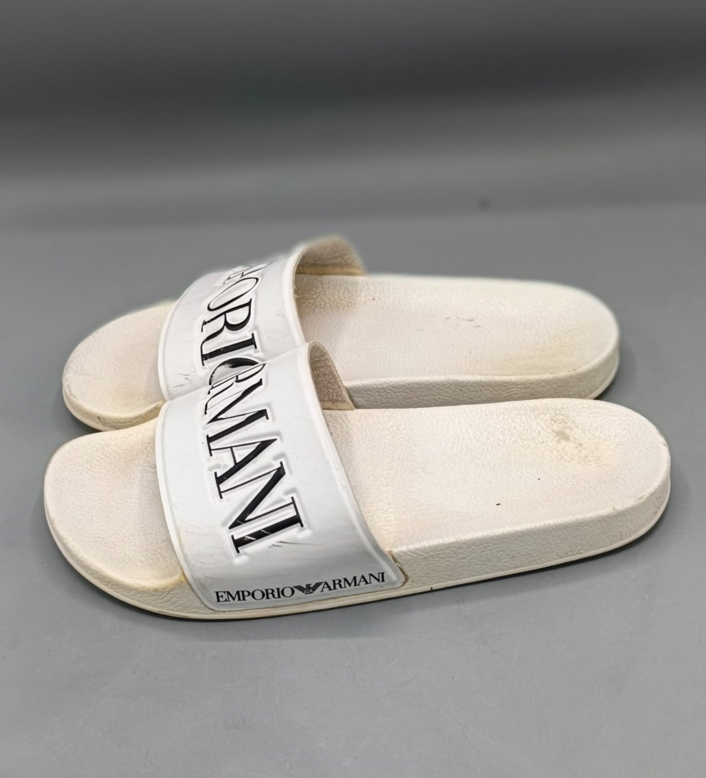 Emporio Armani EA7 White Logo Sliders