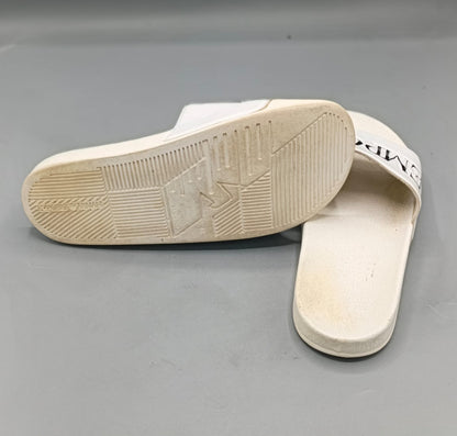 Emporio Armani EA7 White Logo Sliders