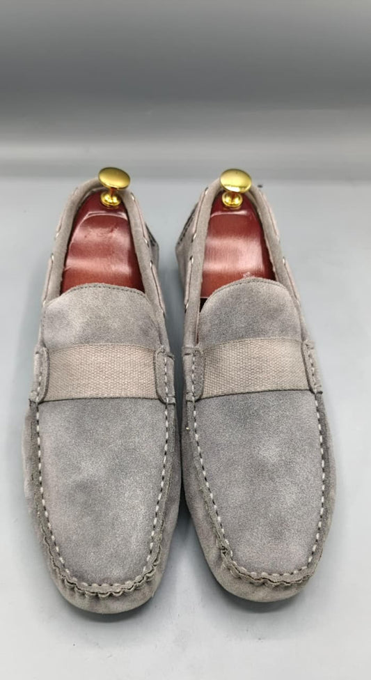 Calvin Klein Grey Suede Loafers (TSPK 0010)