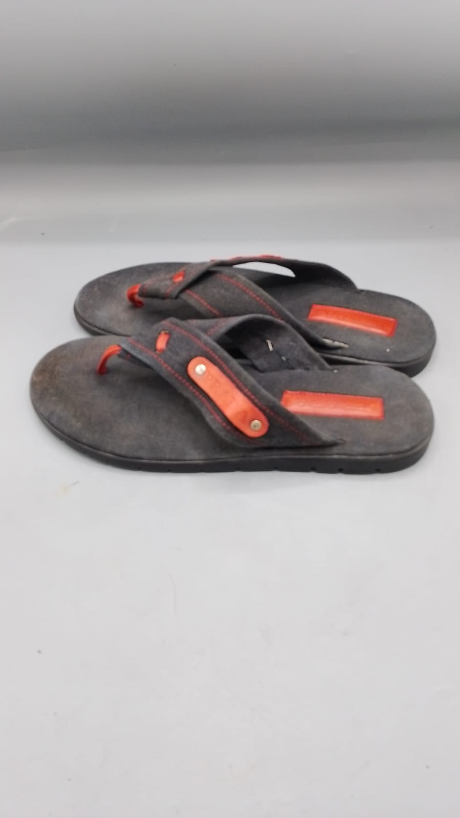 Prada Denim-Style Flip Flops